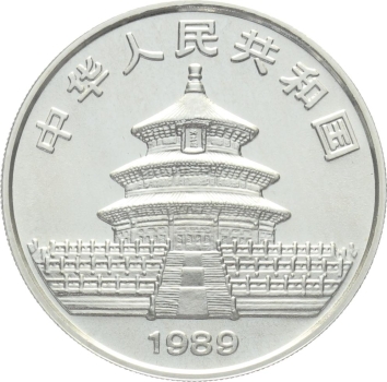 China 10 Yuan 1989 Silber Panda - 1 Unze Feinsilber